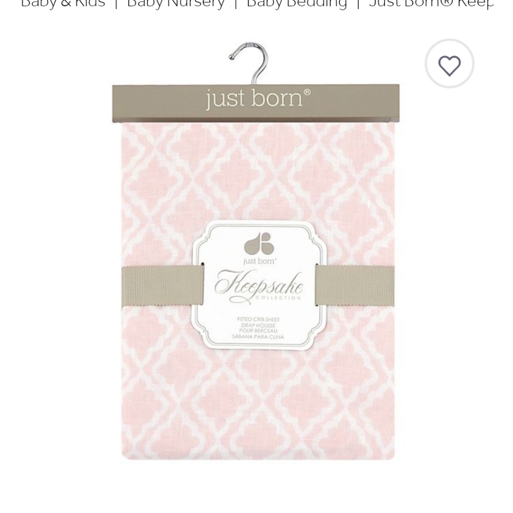 ⭐New crib sheet just born keepsake trellis
